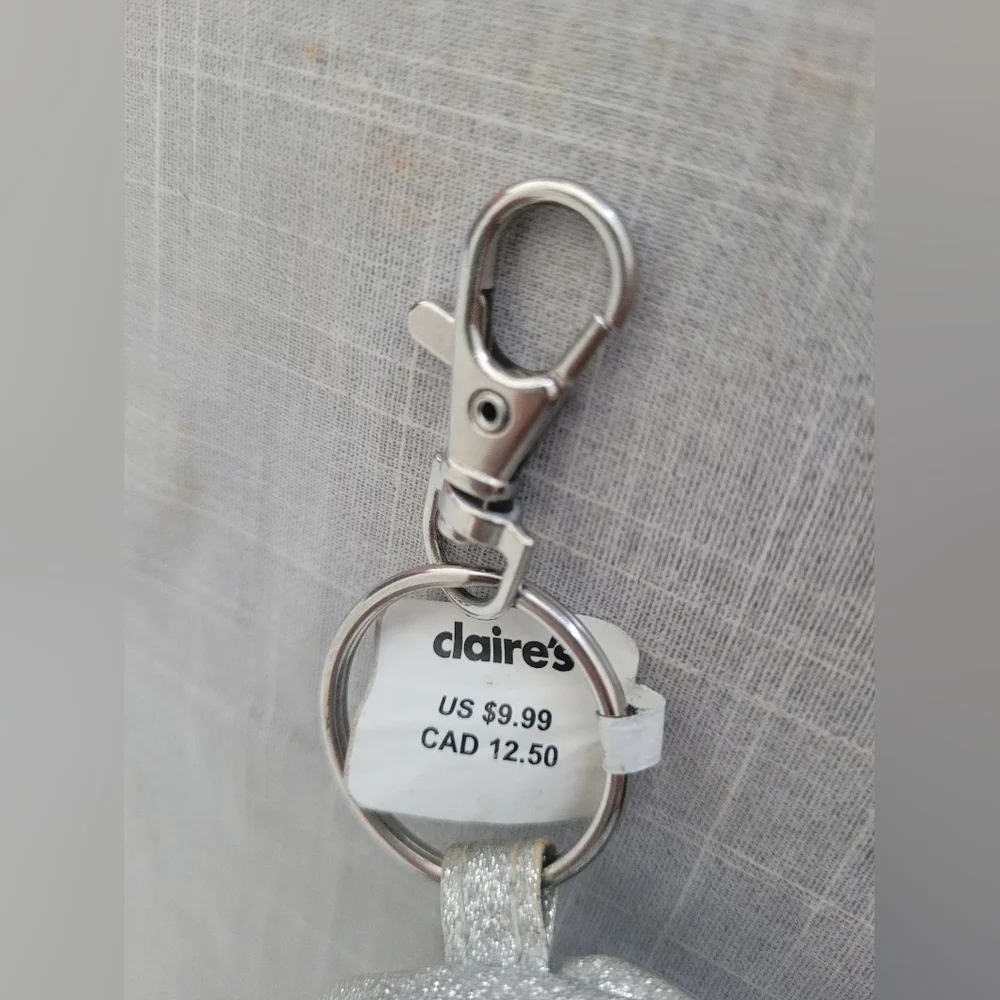 NWT-Claire's Glitter Unicorn Change Purse Mini Backpack With Key chain